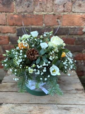 White Christmas Hat Box