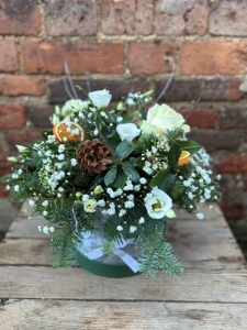 White Christmas Hat Box