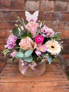 Mothers Day Hatbox Arrangement